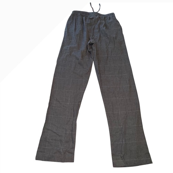 Polo Ralph Lauren Sleepwear Gray Windowpane Plaid Lounge Pants Pockets Small - Picture 3 of 11